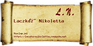 Laczkó Nikoletta névjegykártya