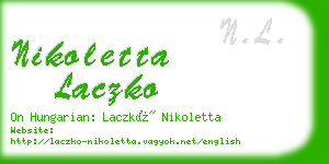 nikoletta laczko business card
