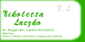 nikoletta laczko business card